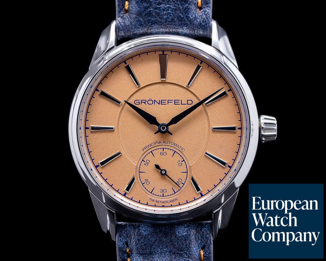 Image of Gronefeld 1941 Principia Automatic Steel Salmon Dial 2020