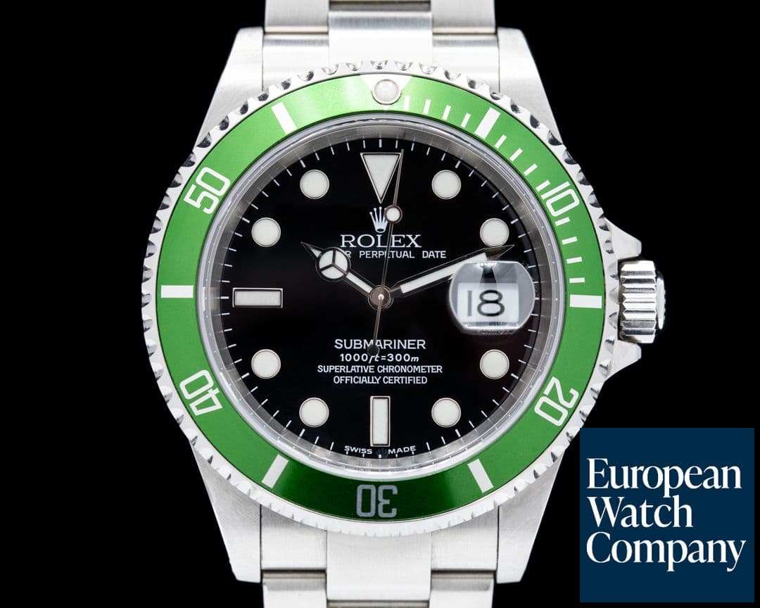 Image of Rolex Submariner 50th Anniversary "Kermit Flat 4" SS Green Bezel SHARP