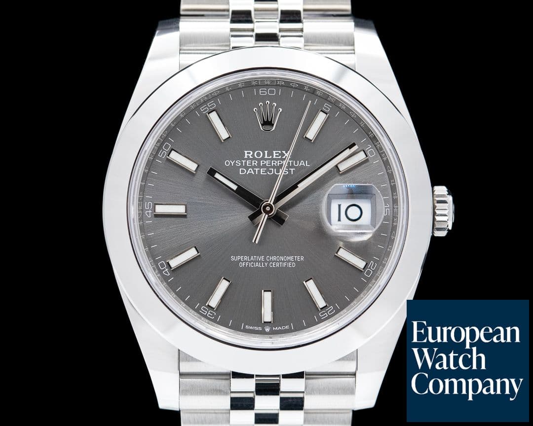 Image of Rolex Datejust 41 126300 Rhodium Stick Dial SS 2022 UNWORN