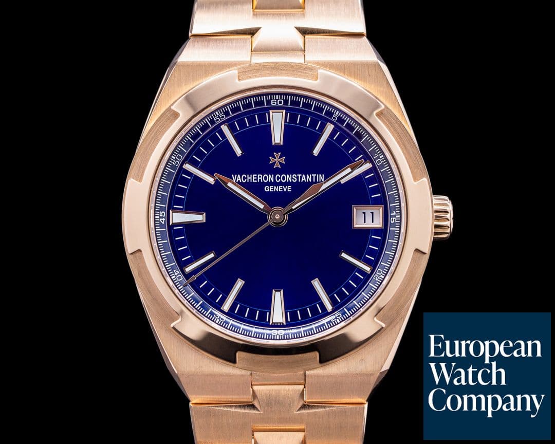 Image of Vacheron Constantin Overseas 4500V/110R Automatic 41mm Blue Dial Rose Gold