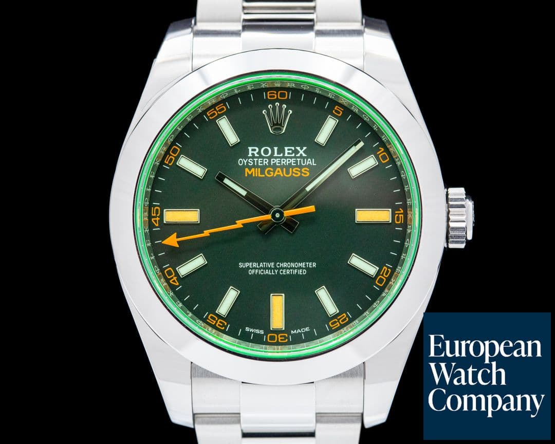 Image of Rolex Milgauss 116400GV Green Crystal Edition UNWORN 2022