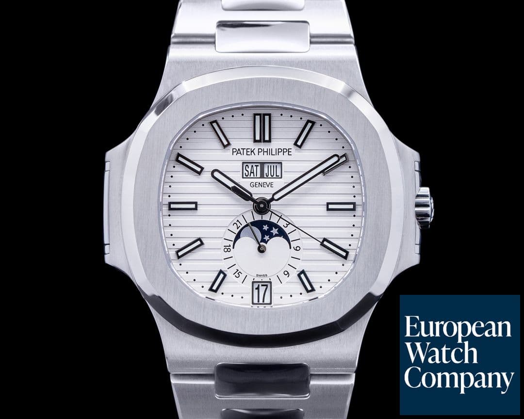 Image of Patek Philippe Nautilus Annual Calendar 5726 Moon White Dial SS 