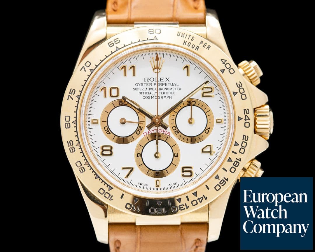 Image of Rolex Daytona 16518 Zenith 18K YG/White Dial BOX & PAPERS 