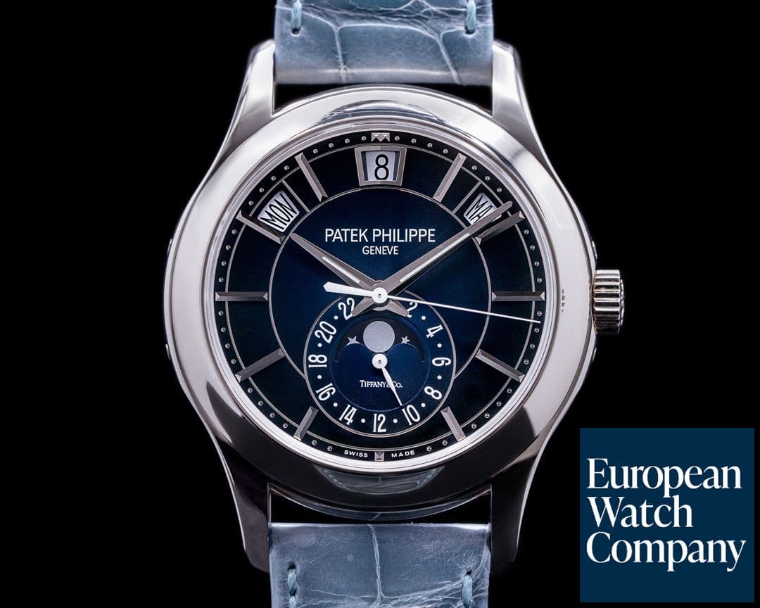 Image of Patek Philippe Annual Calendar 5205G-013 Blue Dial TIFFANY & CO 18K WG
