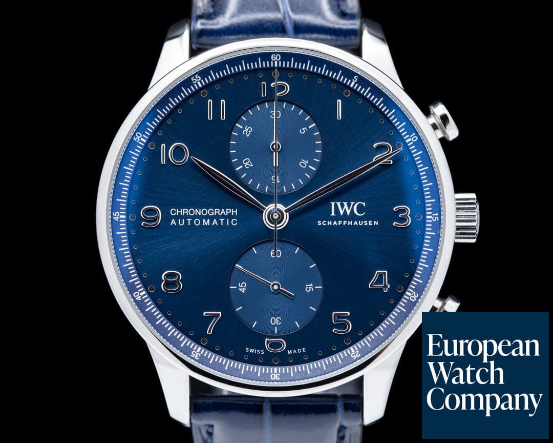 Image of IWC Portuguese Chronograph SS Blue Dial 2021