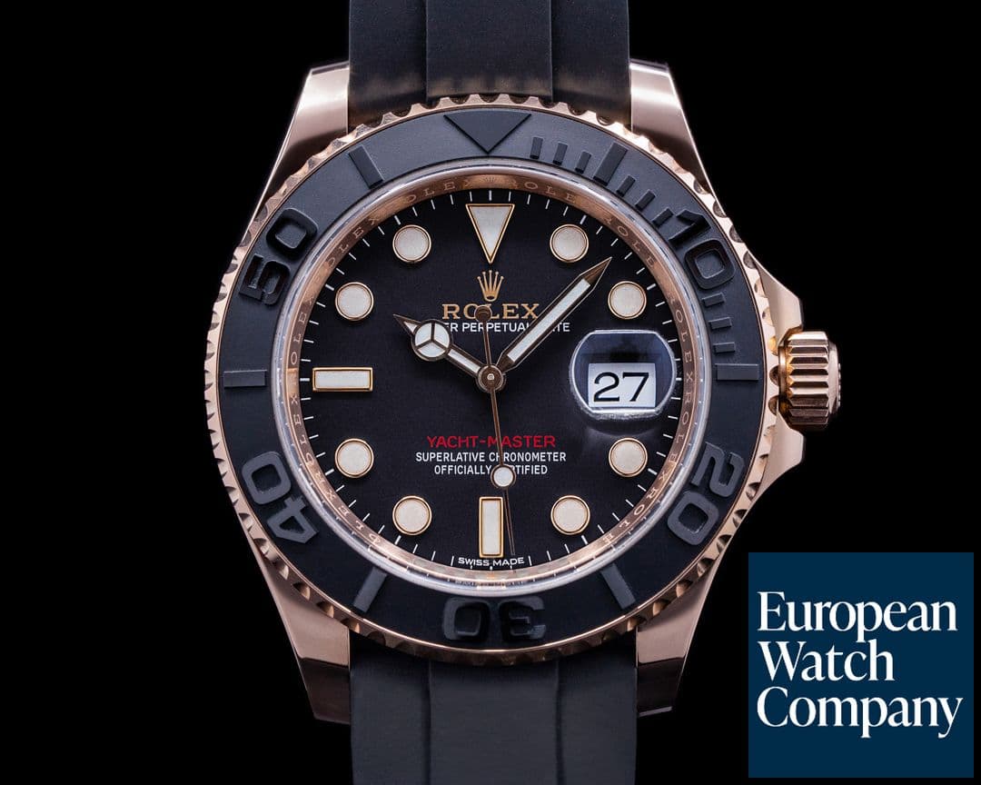 Image of Rolex Yacht Master 18K Rose Gold / Rubber 40MM