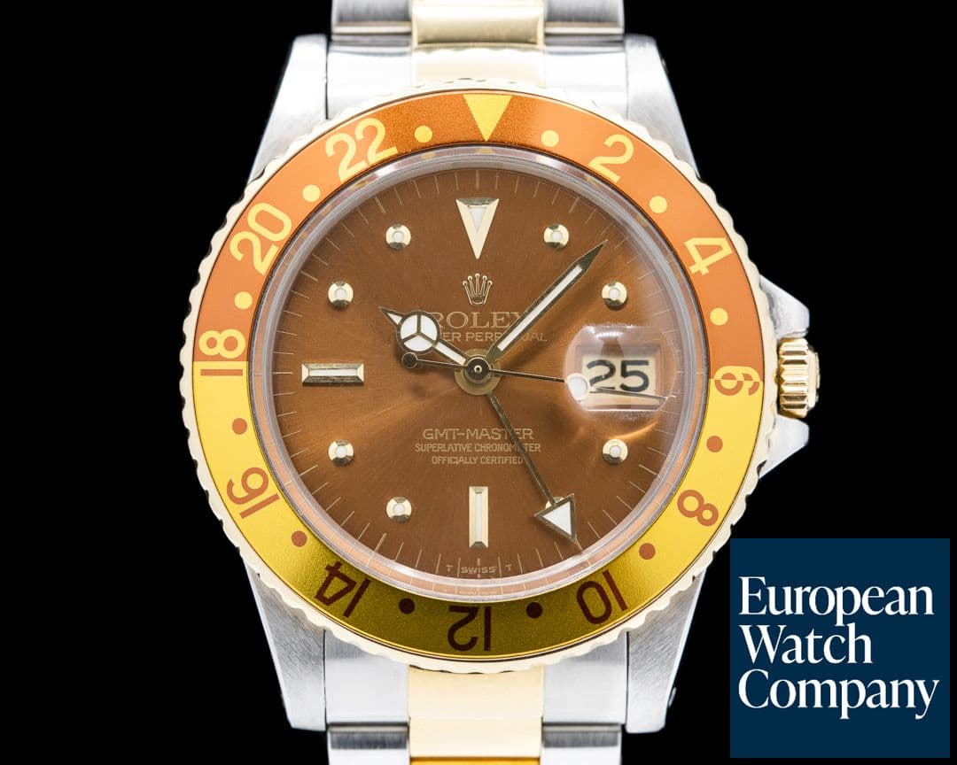 Image of Rolex GMT Master Brown Nipple Dial "Root Beer" Bezel c. 1972 NICE