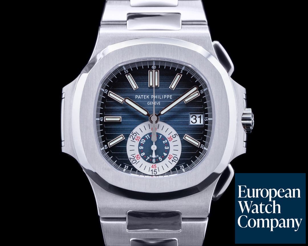Image of Patek Philippe Nautilus 5980/1A Chronograph SS Blue Dial