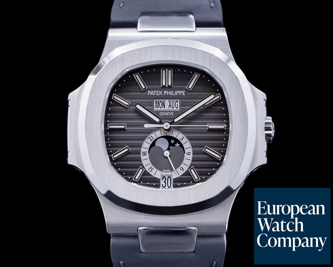 Image of Patek Philippe Nautilus Annual Calendar 5726 Moon SS Grey Dial FULL SET