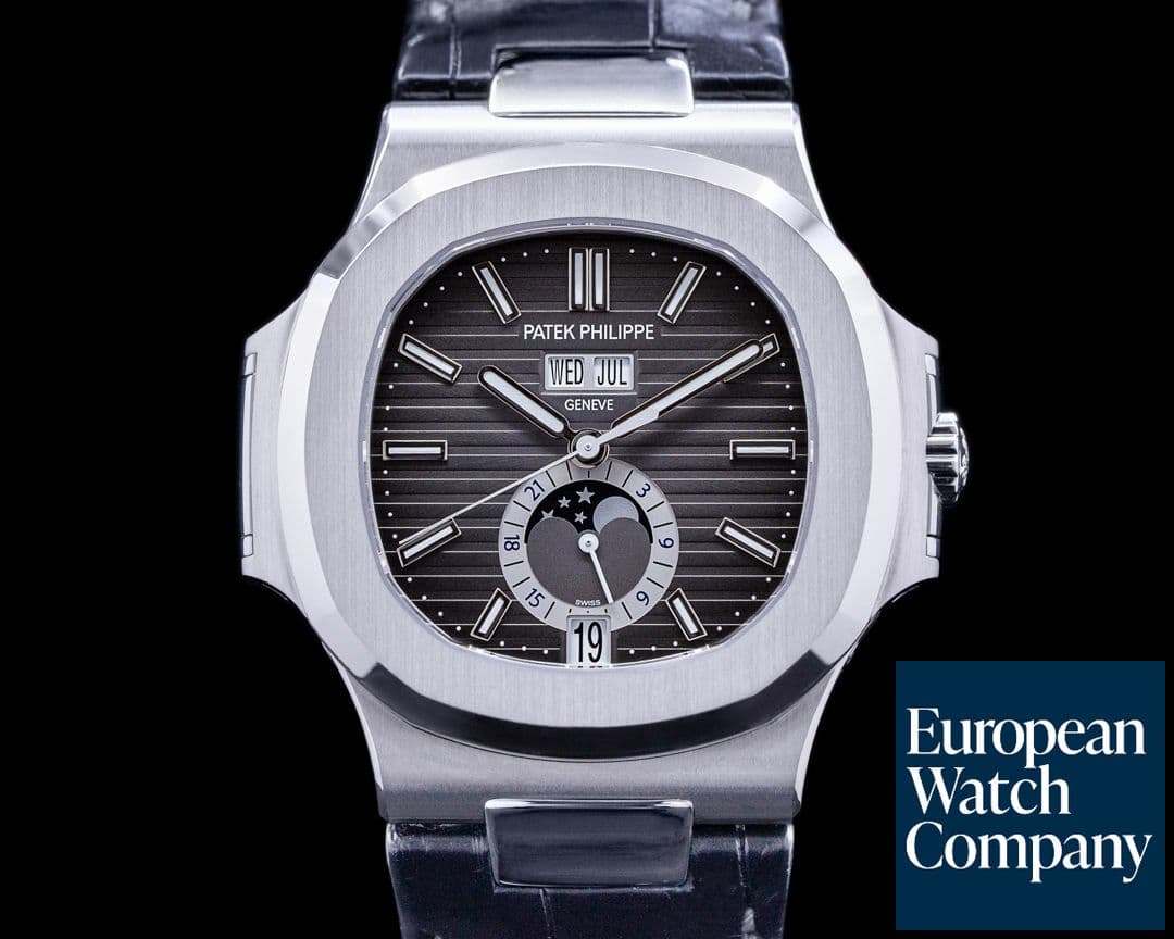Image of Patek Philippe Nautilus Annual Calendar 5726 Moon SS Grey Dial FULL SET / 2020