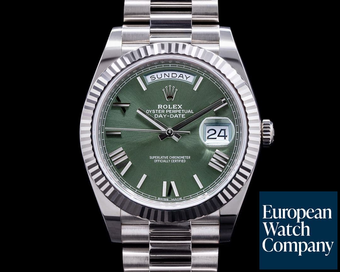 Image of Rolex Day Date President 18K White Gold Green Dial 40MM