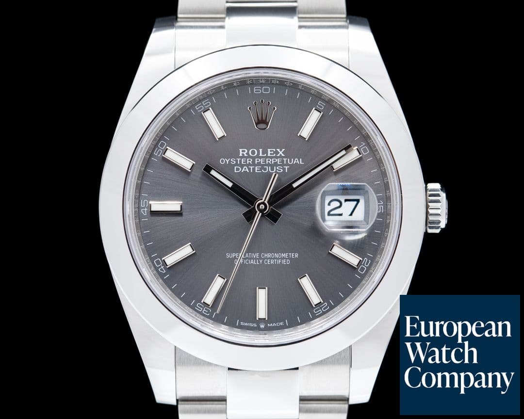 Image of Rolex Datejust 41 126300 Rhodium Stick Dial SS 2022