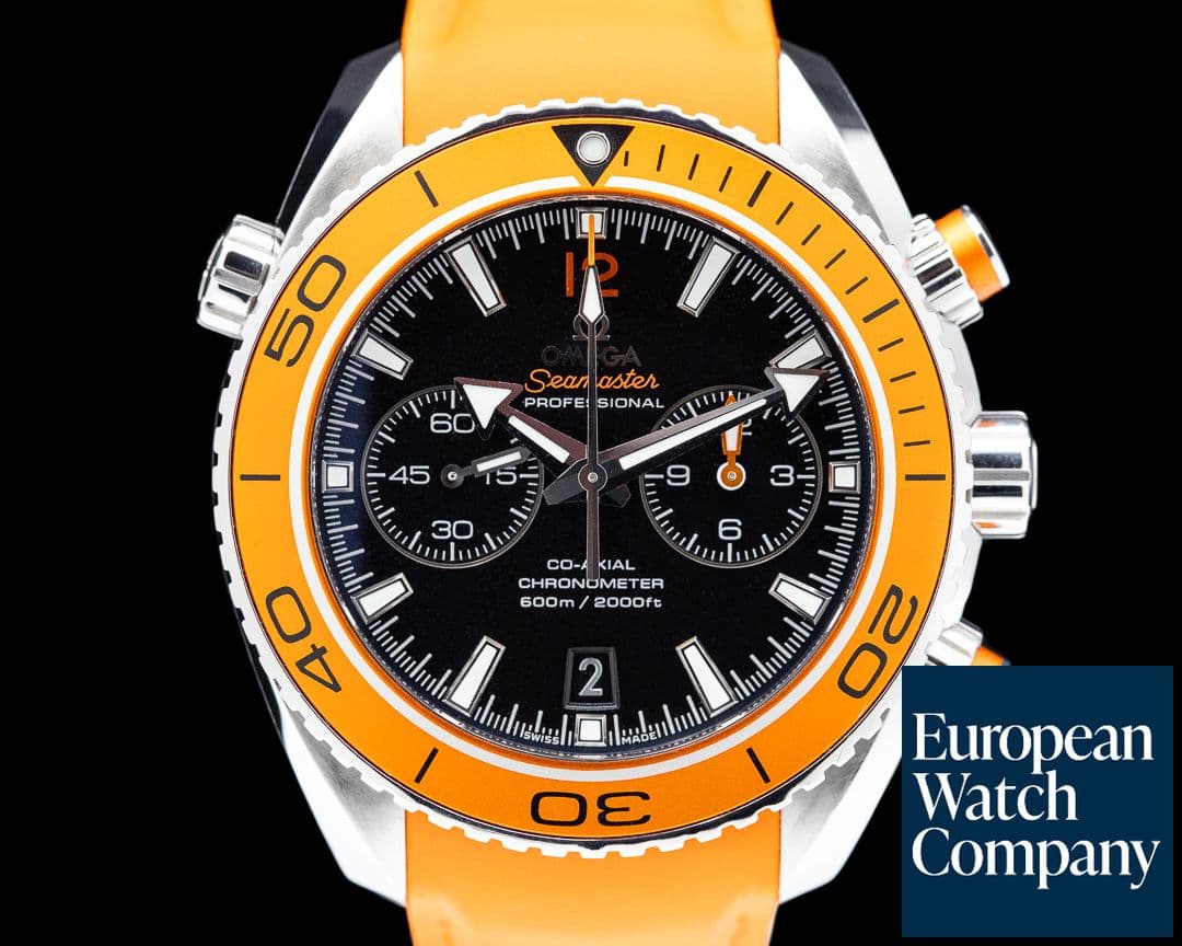 Image of Omega Planet Ocean Co-Axial Chronograph Orange Bezel / Rubber
