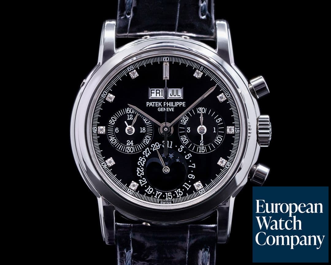 Image of Patek Philippe Perpetual Calendar 3970P Chronograph Platinum Black Diamond FULL SET
