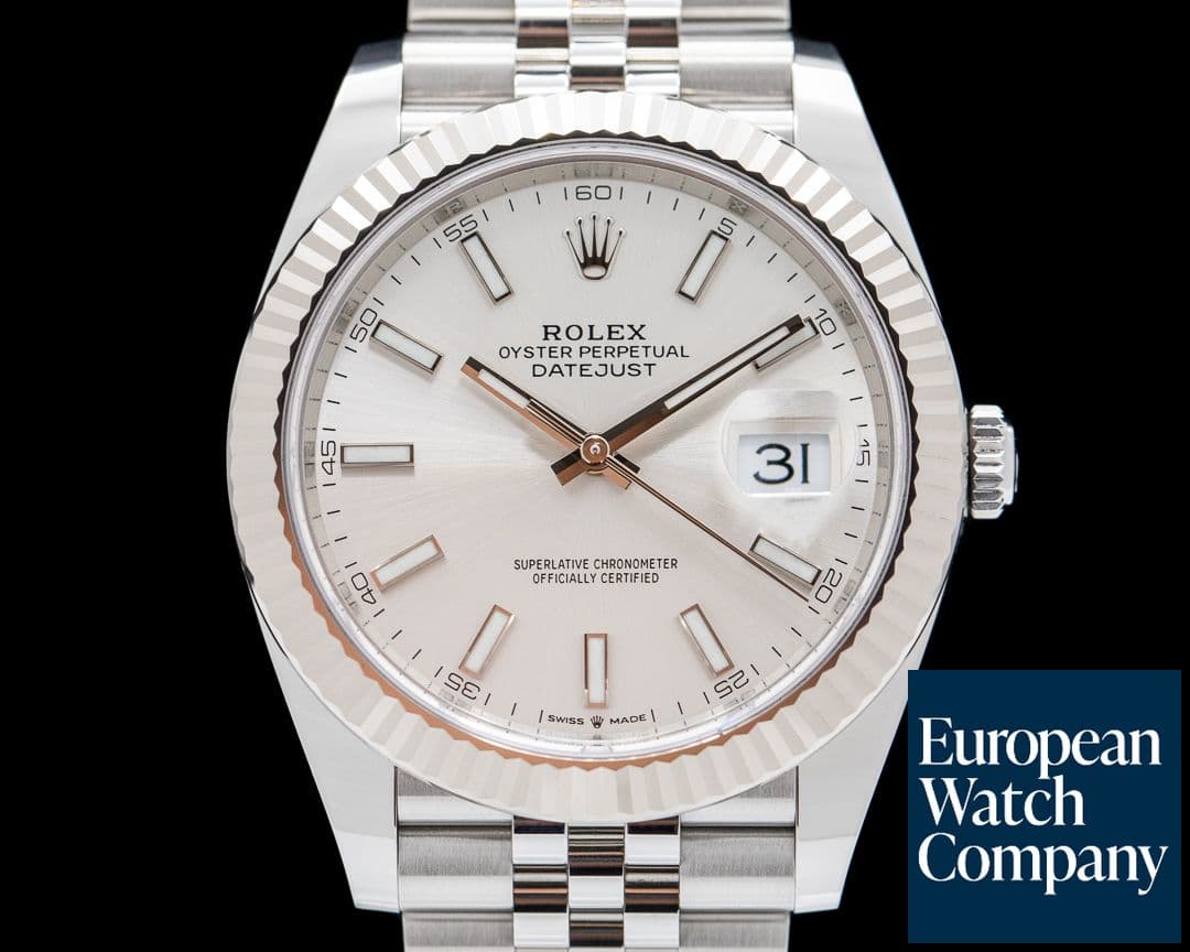 Image of Rolex Datejust 41 Silver Stick Dial SS Jubilee 2021