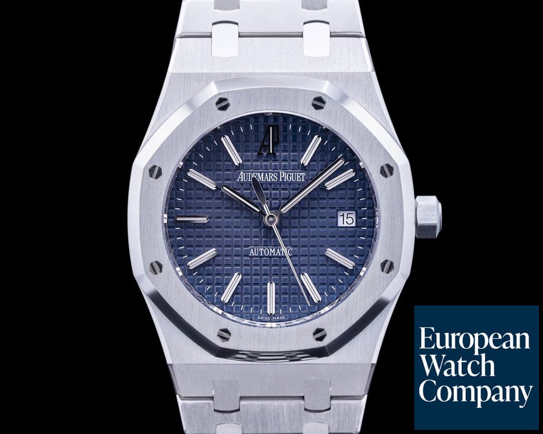 Image of Audemars Piguet Royal Oak BLUE Dial 15300ST SS FULL SET