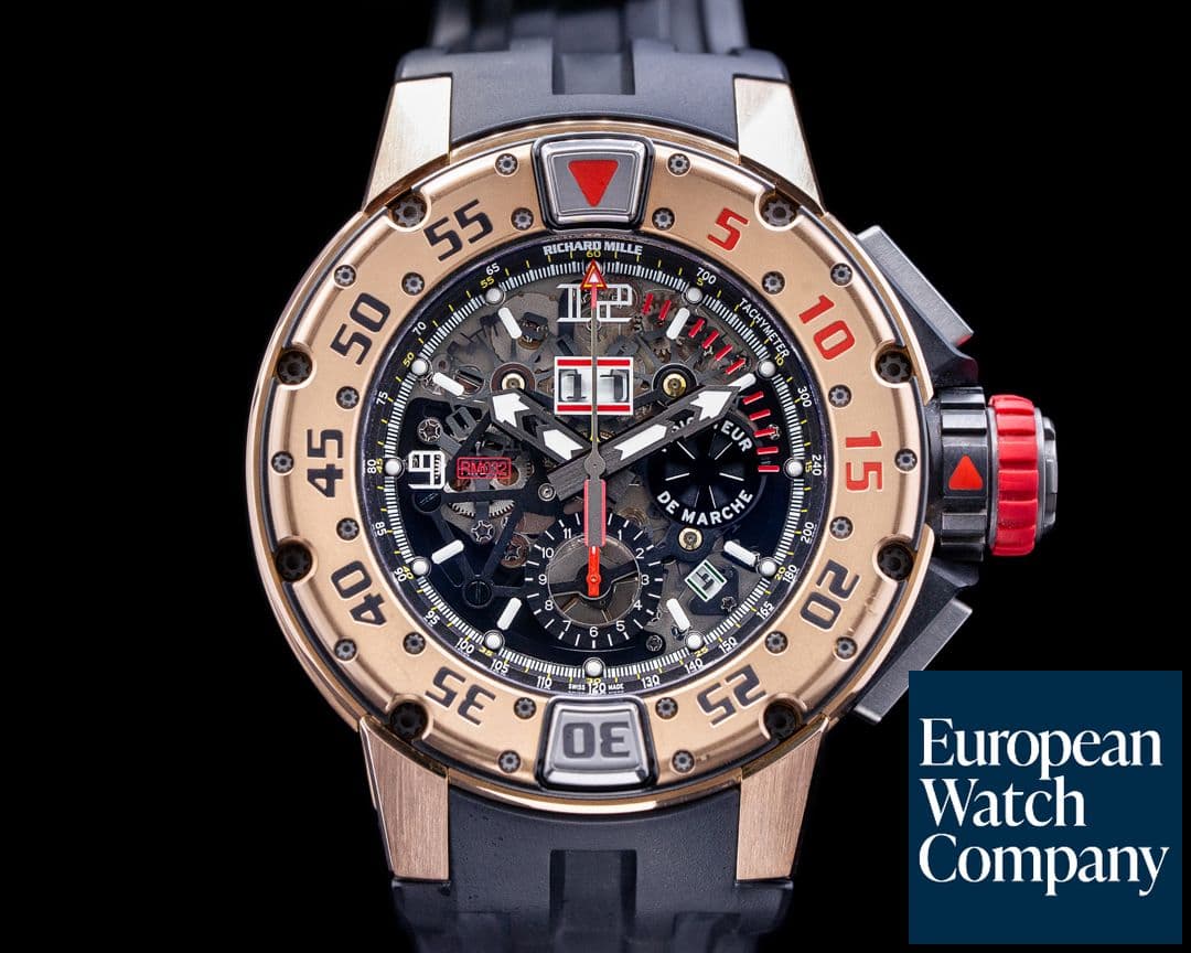 Image of Richard Mille Richard Mille RM032 Rm32 Automatic Flyback Diver Chronograph 18k RG 