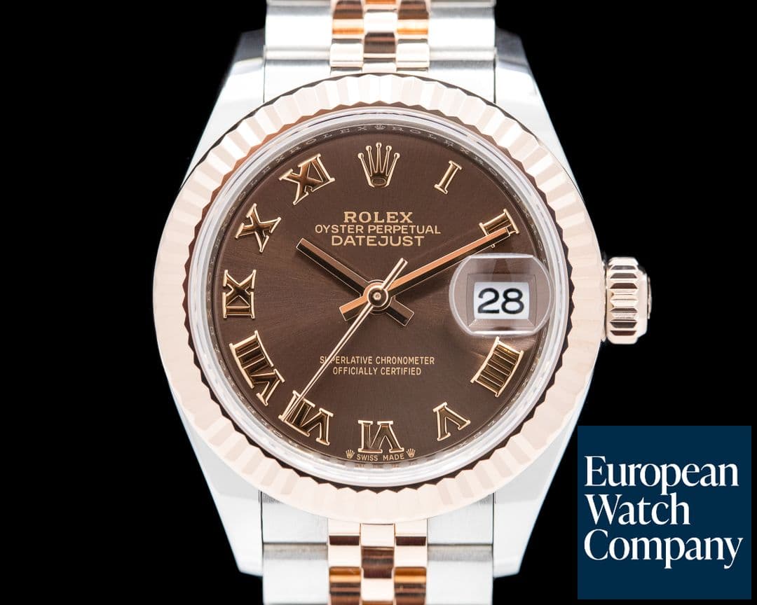 Image of Rolex Datejust 28MM 18K / RG & SS chocolate dial 2021