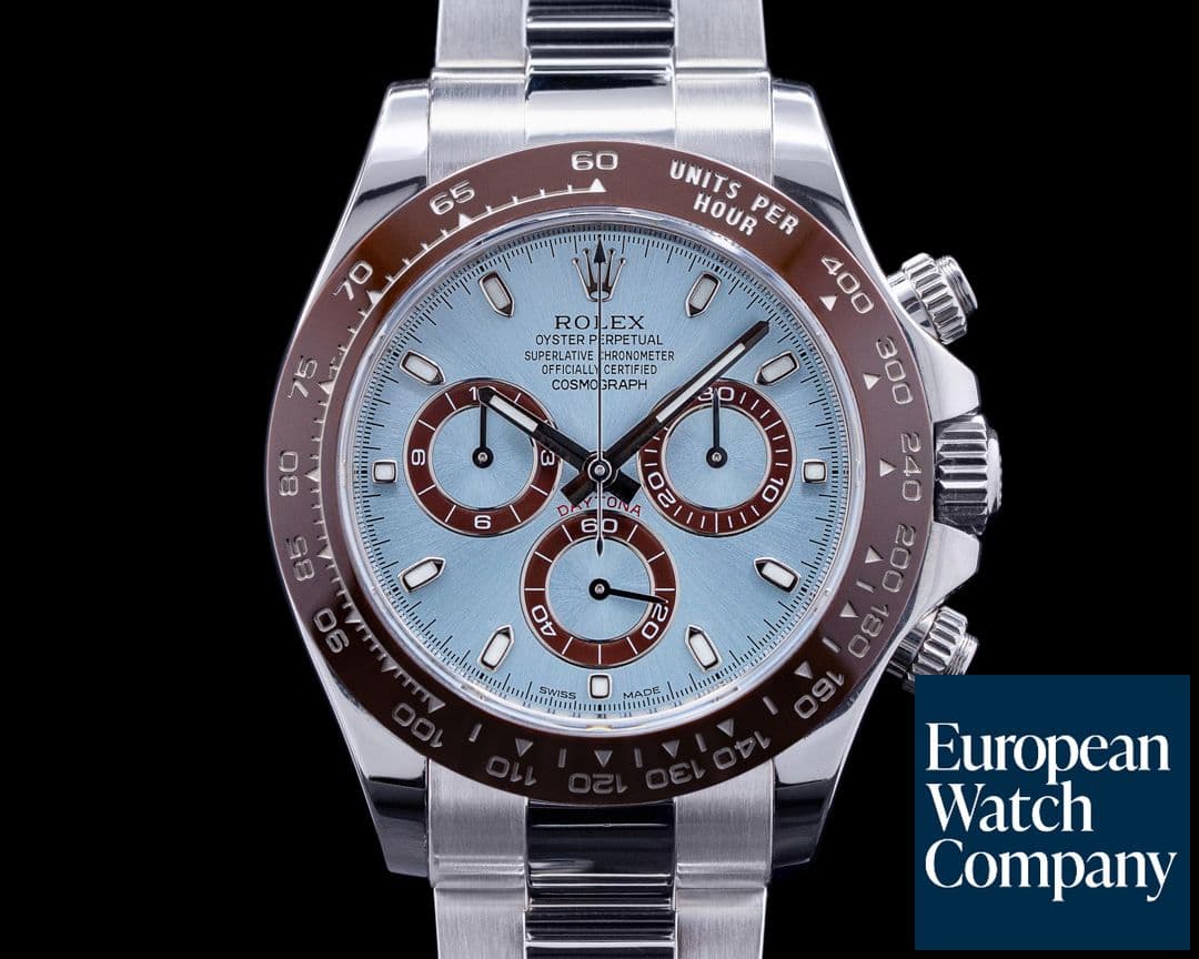Image of Rolex Daytona 116506 Platinum Glacier Blue / Brown Ceramic 