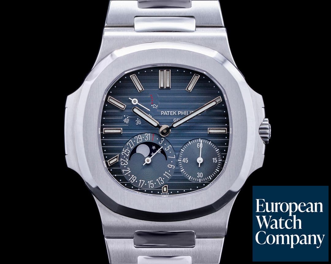 Image of Patek Philippe Jumbo Nautilus 5712 Moonphase Power Reserve SS FULL SET