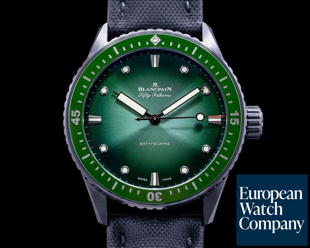 Image of Blancpain Fifty Fathoms Bathyscaphe Mokarran Tropical Green Dial Limited 2020