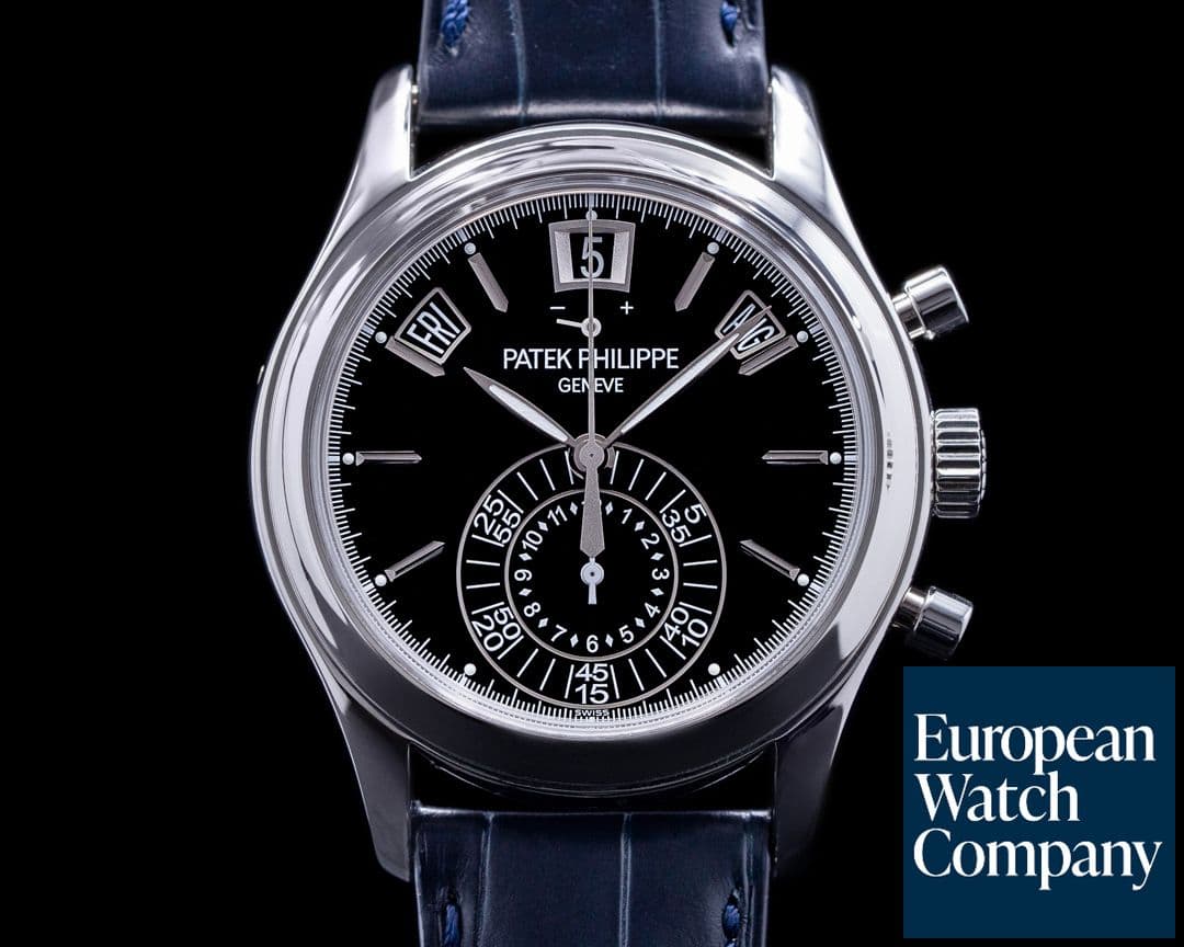 Image of Patek Philippe Annual Calendar 5960P-016 Chronograph BLACK DIAL RARE