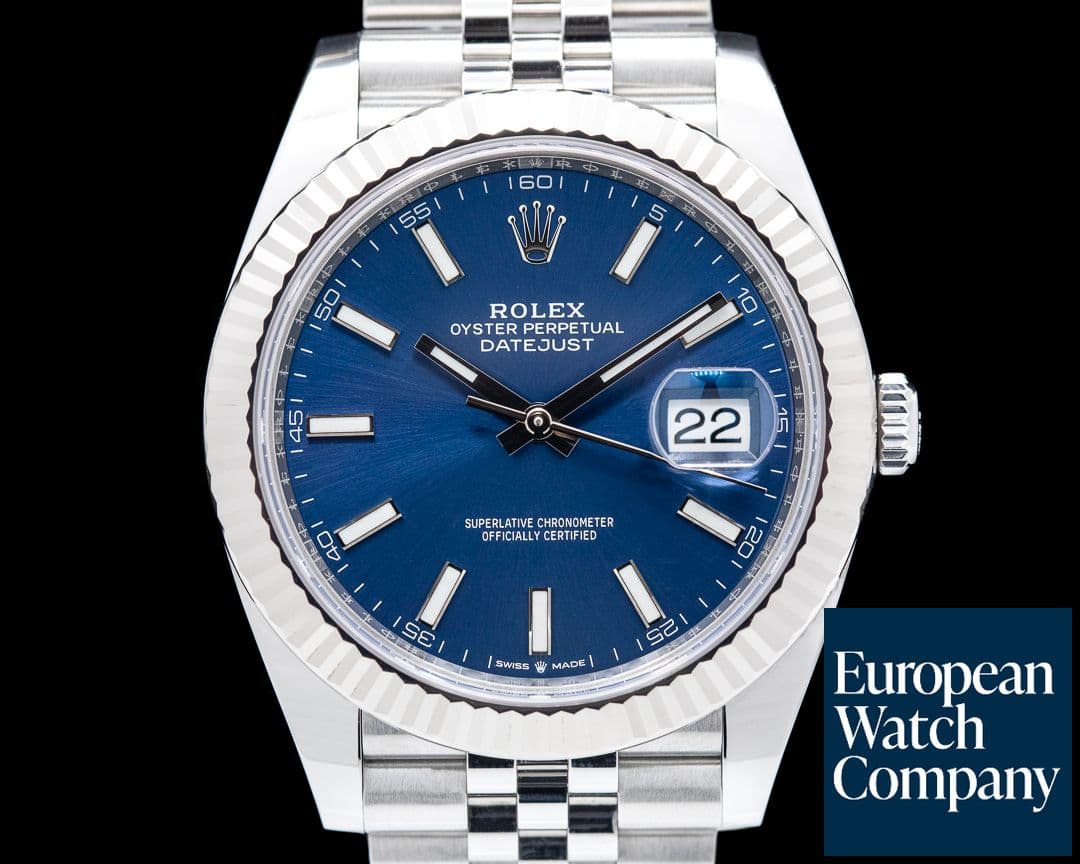 Image of Rolex Datejust 41 Blue Stick Dial SS / SS 