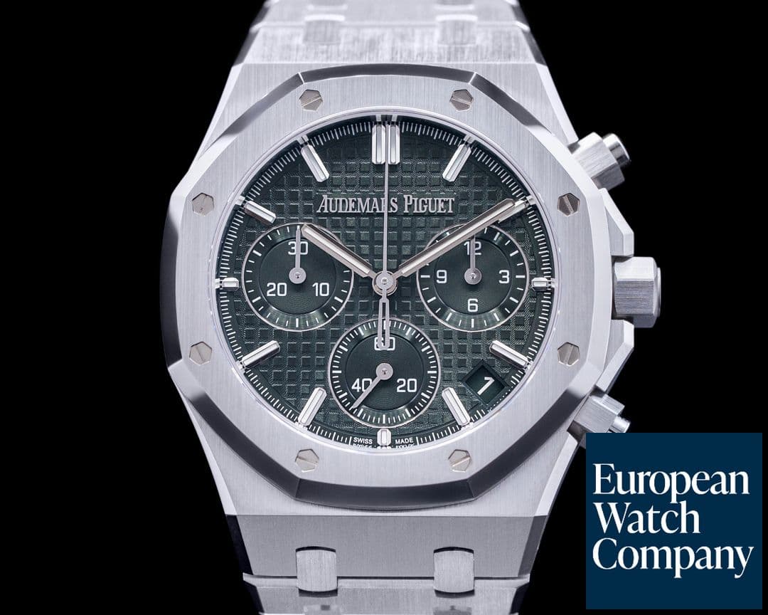 Image of Audemars Piguet Royal Oak Chronograph "50th Anniversary" GREEN Dial SS 41MM UNWORN