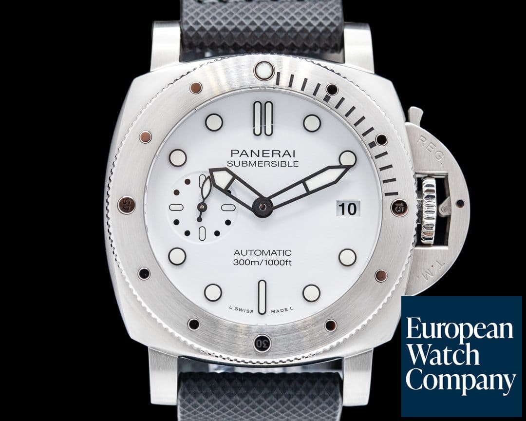 Image of Panerai Luminor Submersible Stainless Steel 42mm White Dial