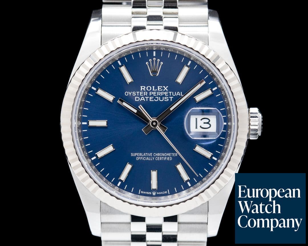 Image of Rolex Datejust Blue Stick Dial / Jubilee Bracelet