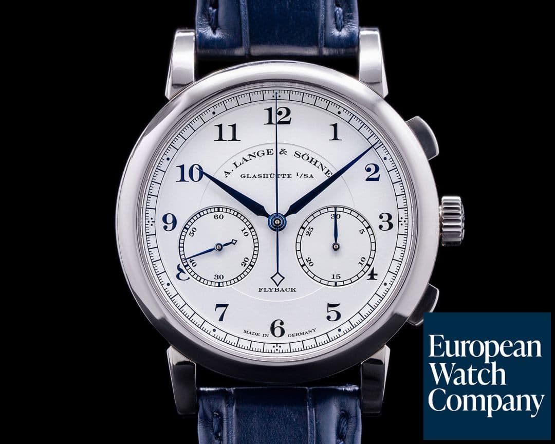 Image of A. Lange and Sohne 1815 Flyback Chronograph 402.026 Silver Dial 18K White Gold 