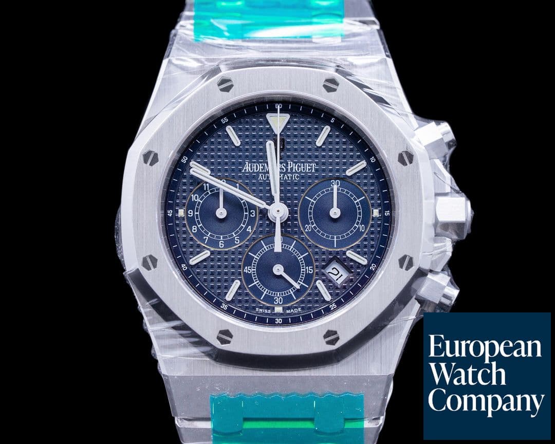 Image of Audemars Piguet Royal Oak Chronograph Blue Dial SS "Kasparov"