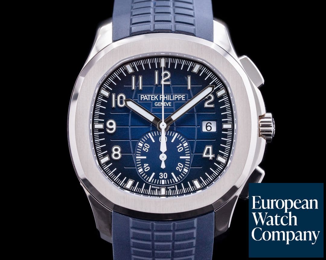 Image of Patek Philippe 5968G Aquanaut Chronograph White Gold Blue Dial Chronograph UNWORN 2022