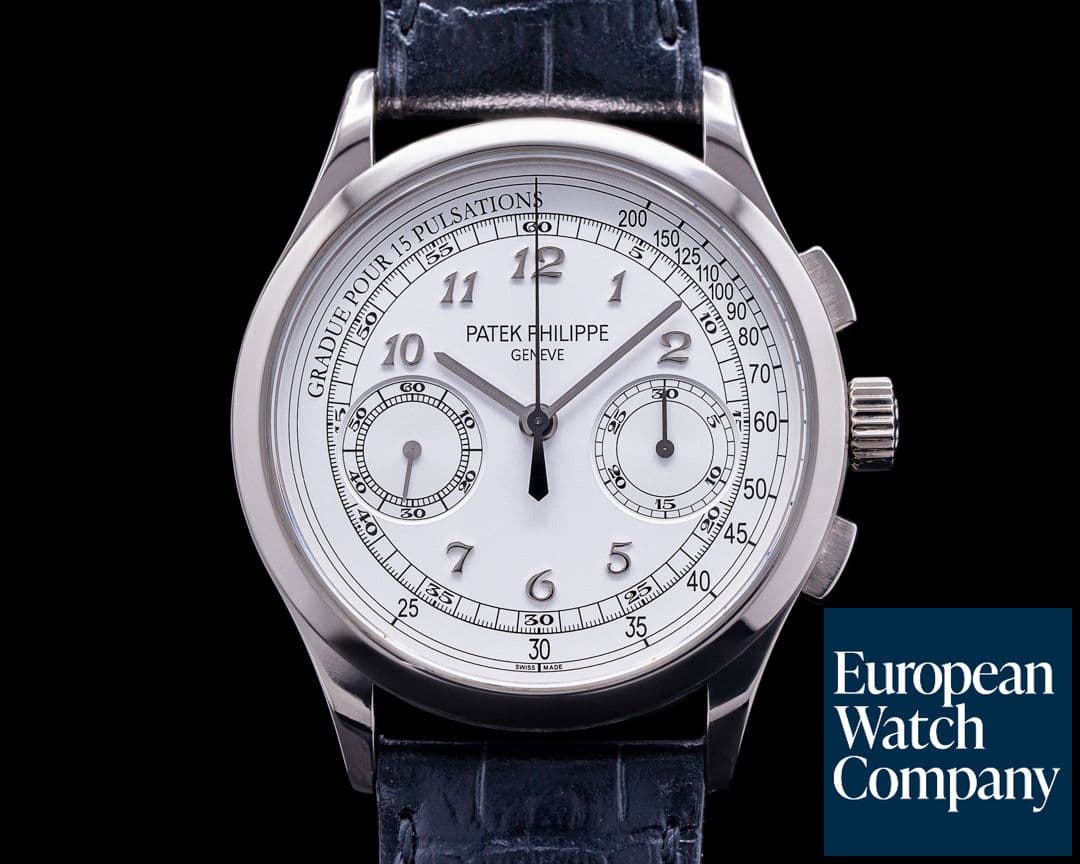 Image of Patek Philippe Chronograph 5170G 18K White Gold / Silver Pulsation 