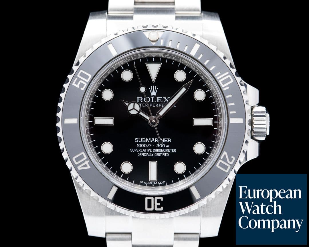 Image of Rolex Submariner 114060 No Date Ceramic Bezel SS 