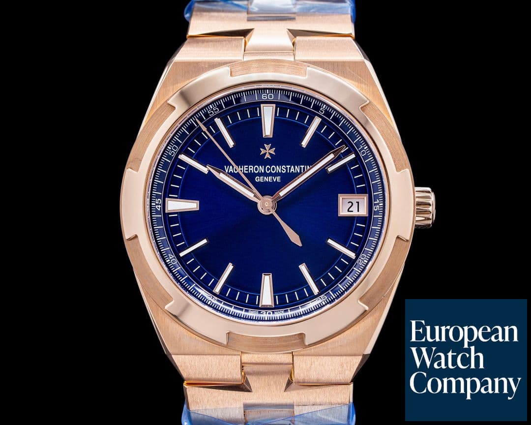 Image of Vacheron Constantin Overseas 4500V/110R Automatic 41mm Blue Dial Rose Gold UNWORN