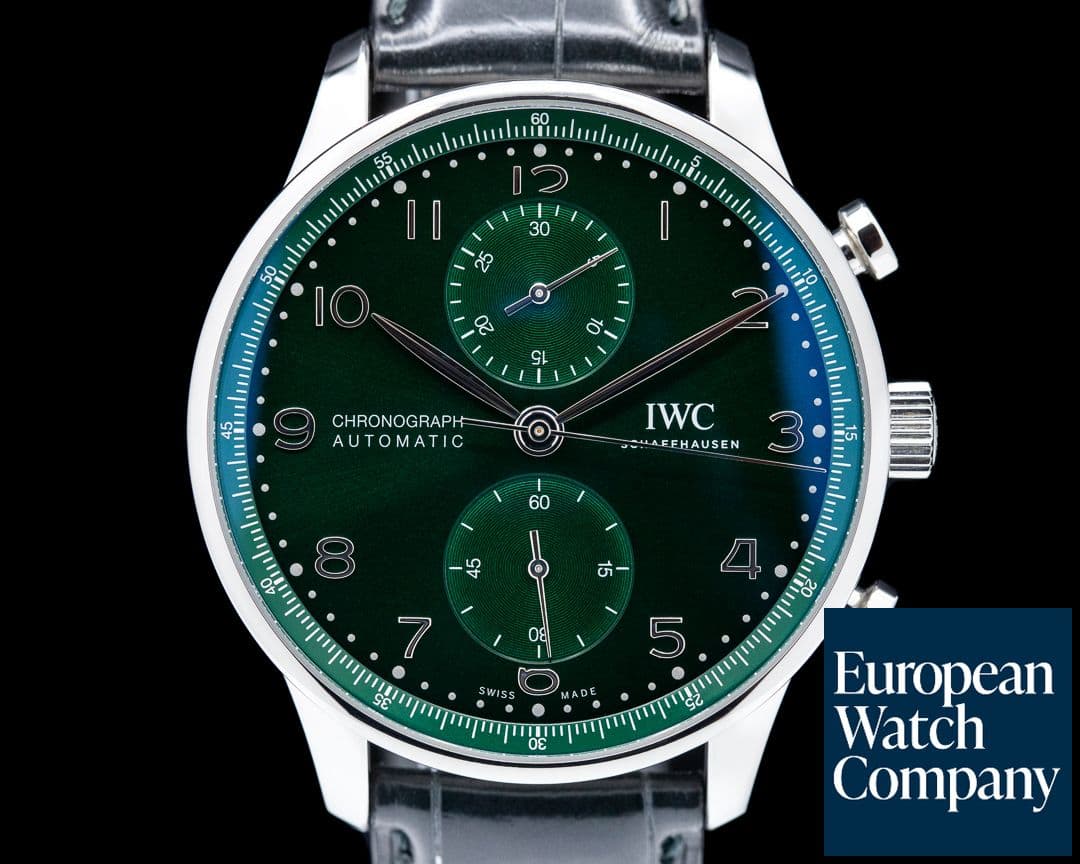 Image of IWC Portuguese Chronograph SS Green Dial 2022