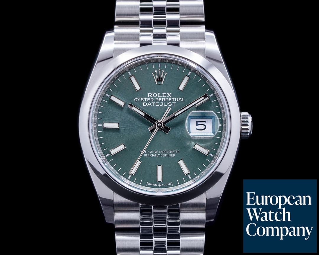 Image of Rolex Datejust 126200 Mint Green Stick Dial / Jubilee Bracelet 2022