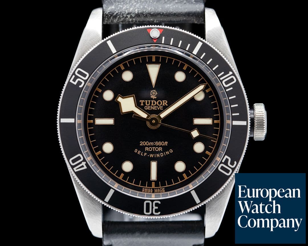 Image of Tudor Tudor Heritage Black Bay BLACK SS / Leather