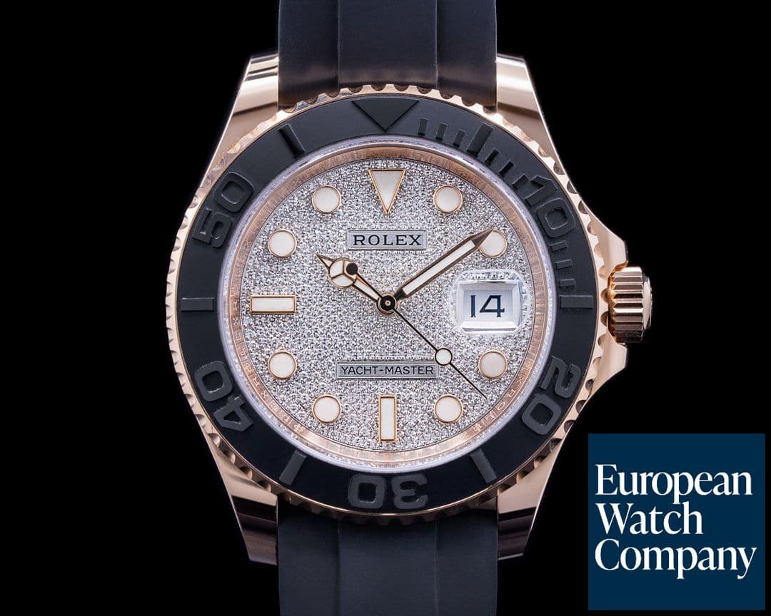 Image of Rolex Yacht Master 126655 Diamond 18K Rose Gold / Pave Dial 2021 