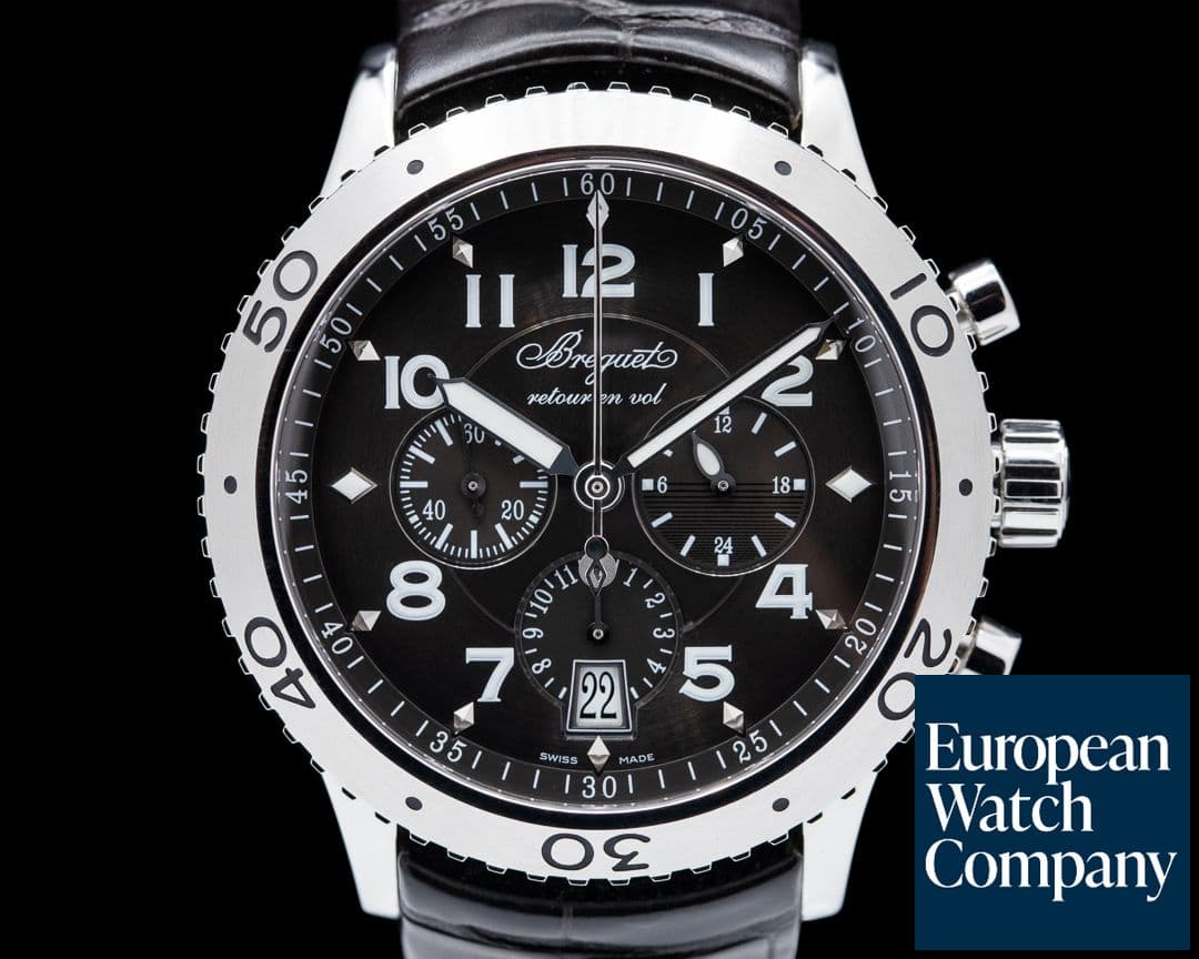 Image of Breguet Type XXI Flyback SS / Alligator Brown Dial 