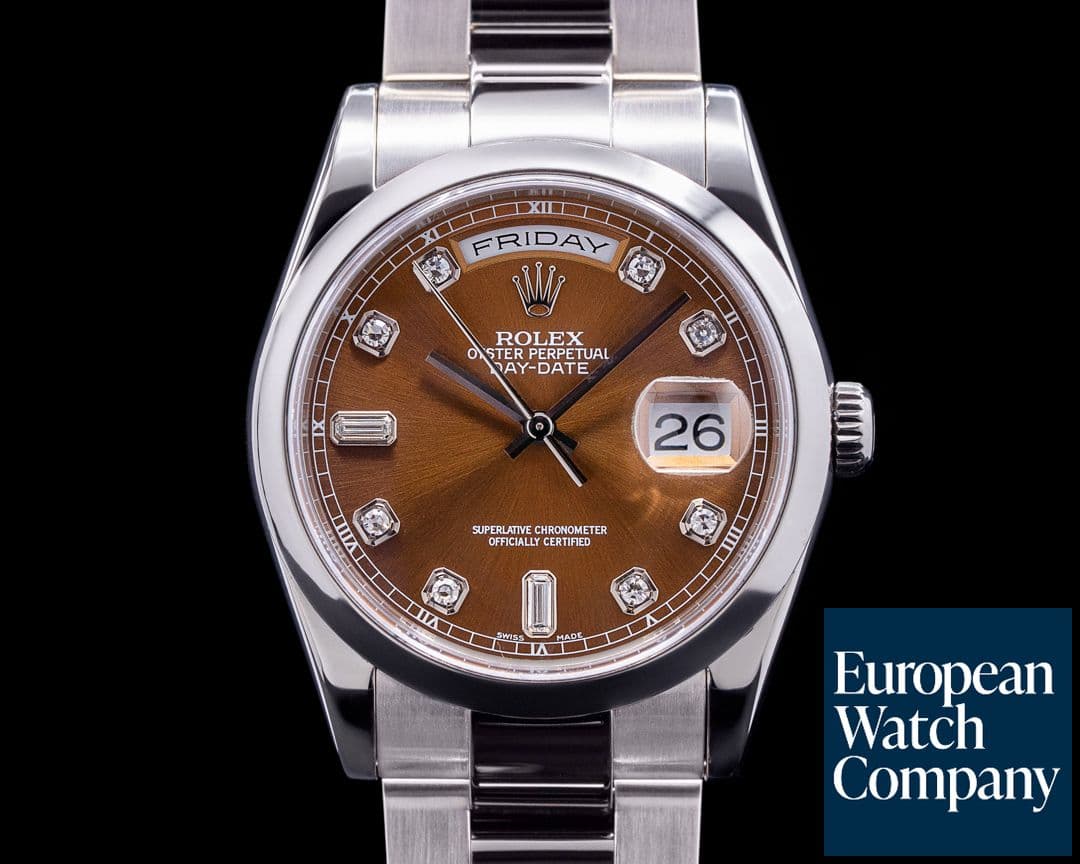 Image of Rolex Day Date 118209 Oyster President Havana Diamond Dial RARE