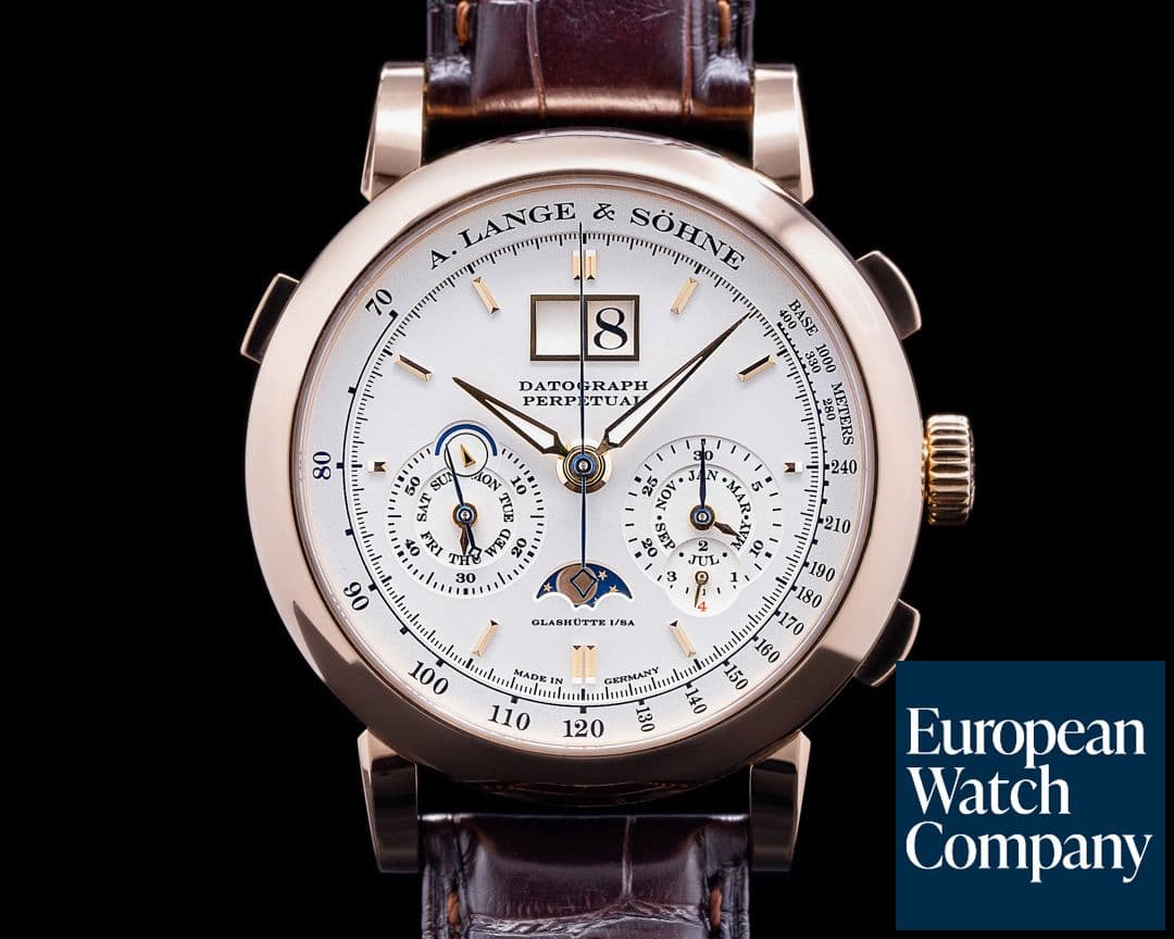 Image of A. Lange and Sohne Datograph Perpetual 410.032 Calendar Chronograph 18K Rose Gold 