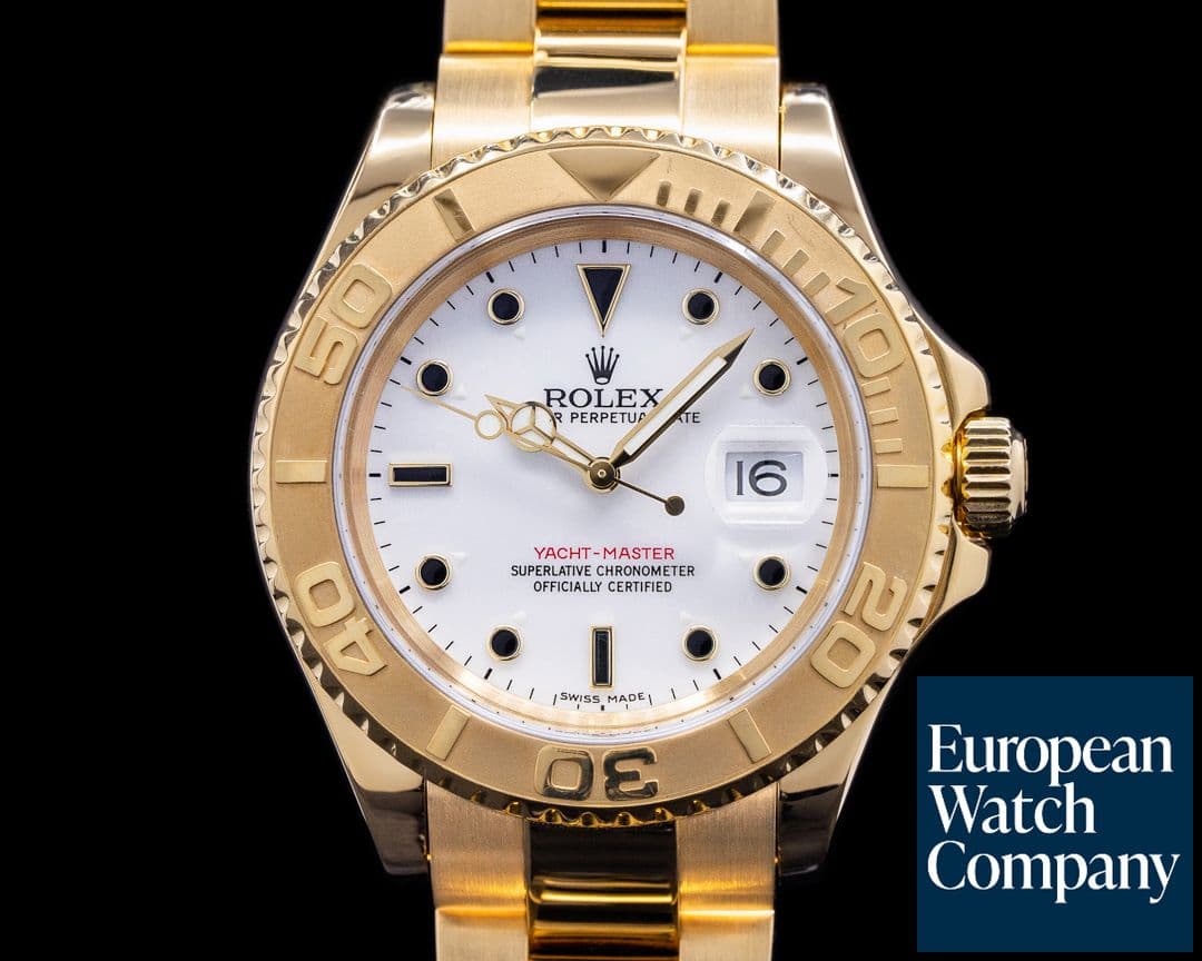 Image of Rolex Yacht Master 16628 White Dial 18K Yellow Gold / FULL SET