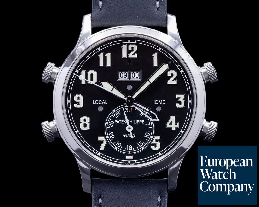 Image of Patek Philippe Calatrava 5520P Pilot Travel Time 24 Hour Alarm UNWORN