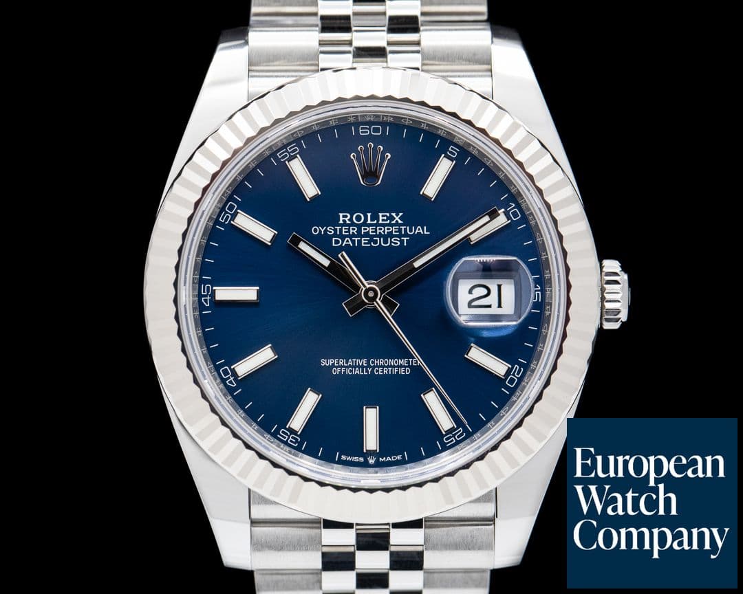 Image of Rolex Datejust 41 Blue Stick Dial SS / SS 2022