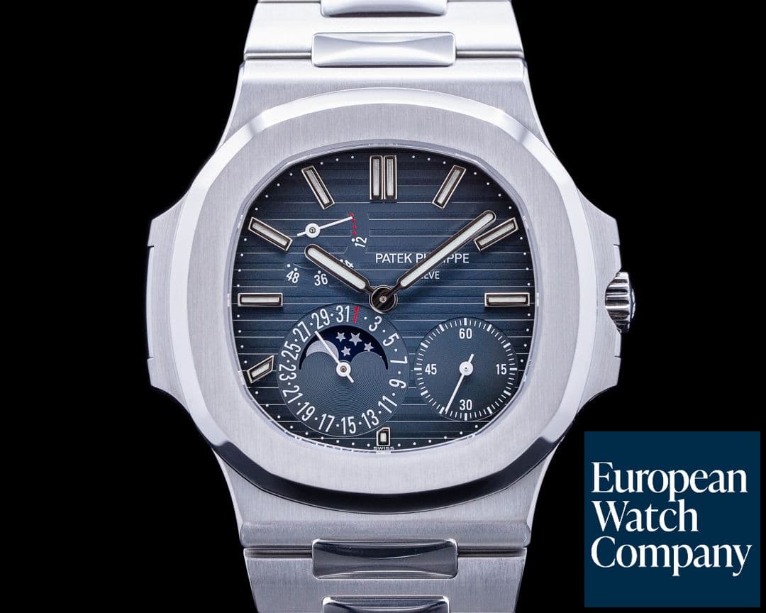 Image of Patek Philippe Jumbo Nautilus 5712 Moonphase Power Reserve SS 