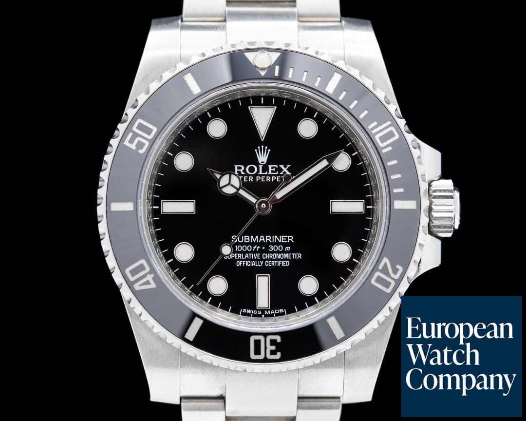 Image of Rolex Submariner 114060 No Date Ceramic Bezel SS