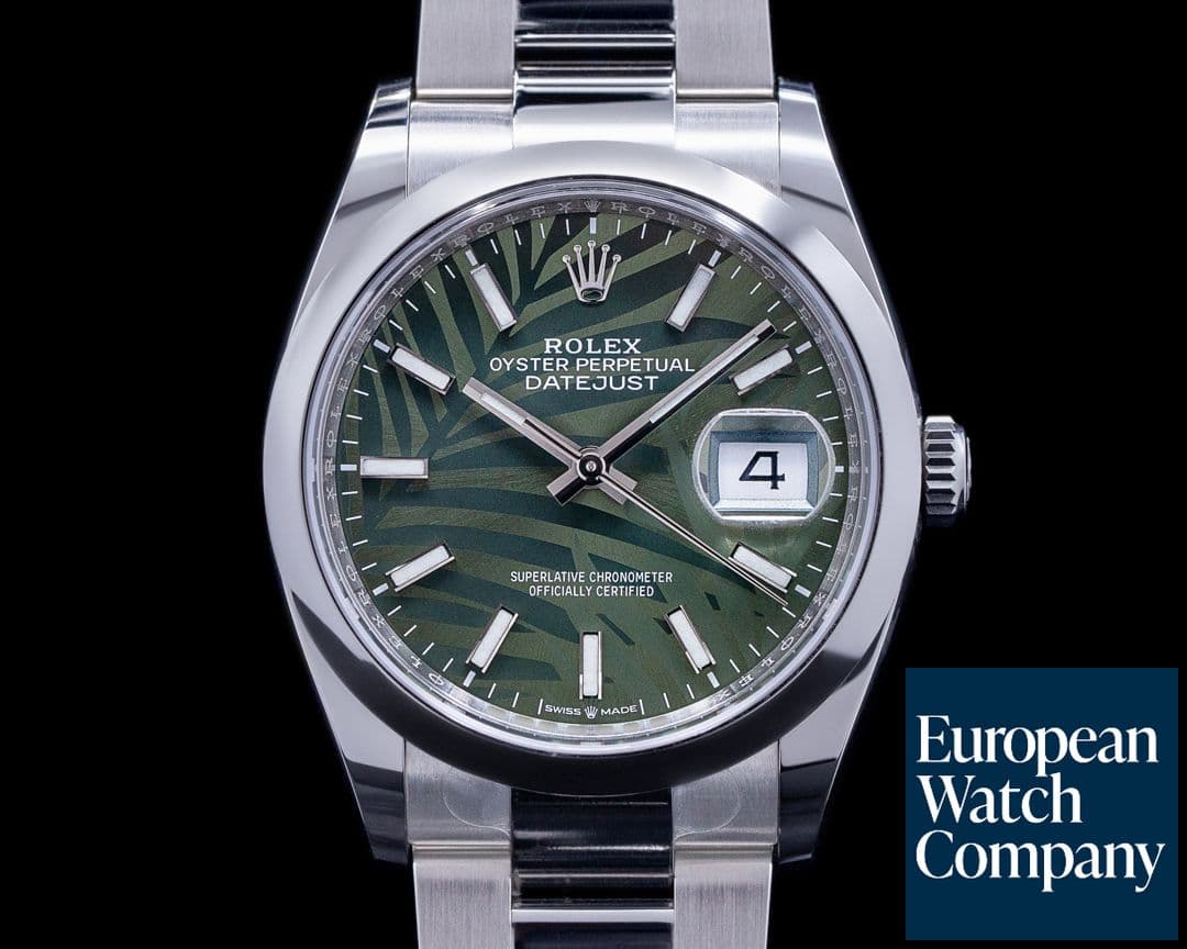 Image of Rolex Datejust Green "Palm" Dial / Oyster Bracelet 