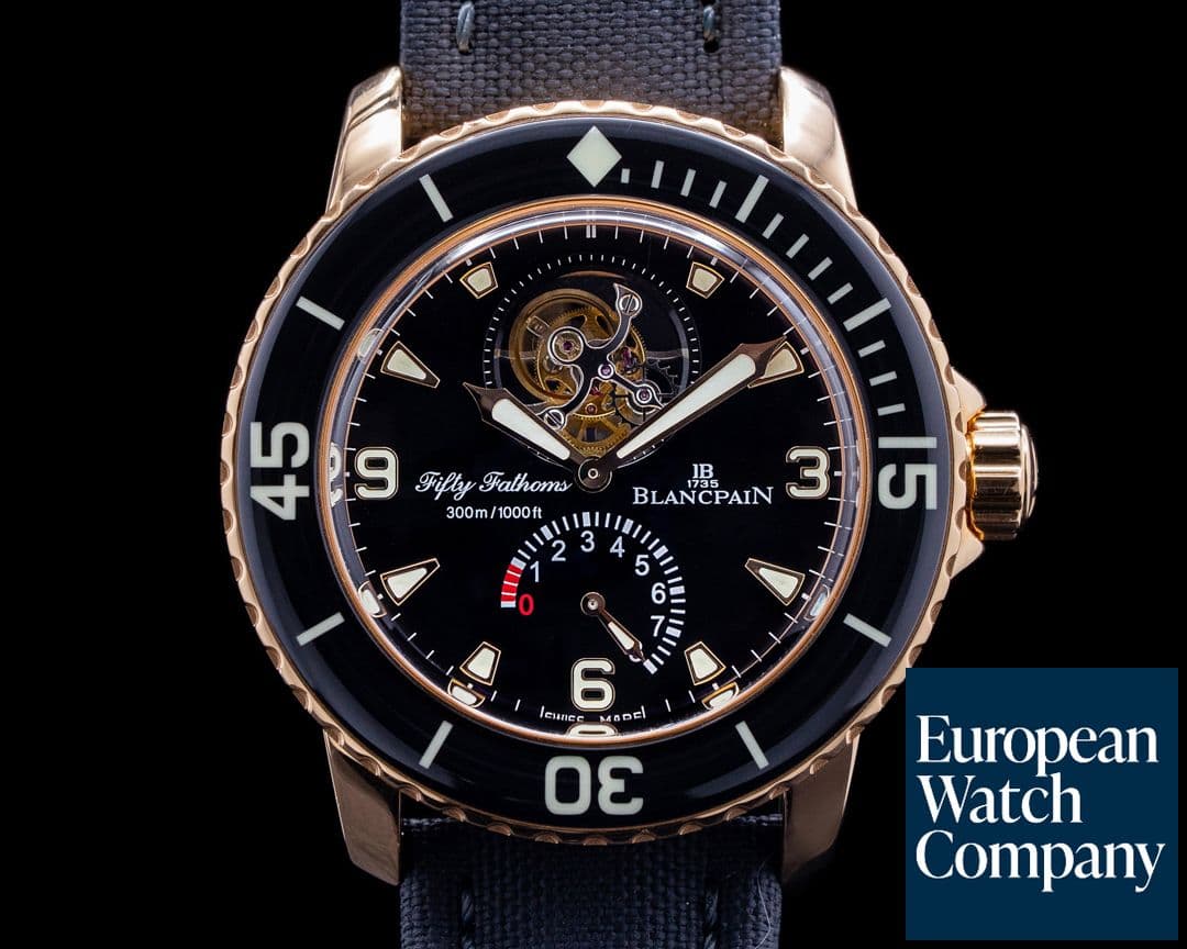 Image of Blancpain Fifty Fathoms 8-Day Tourbillon 18K Rose Gold / Kevlar 
